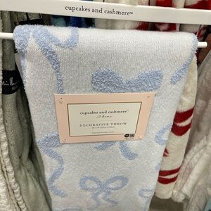 Cupcakes And Cashmere Blue Bow Blanket